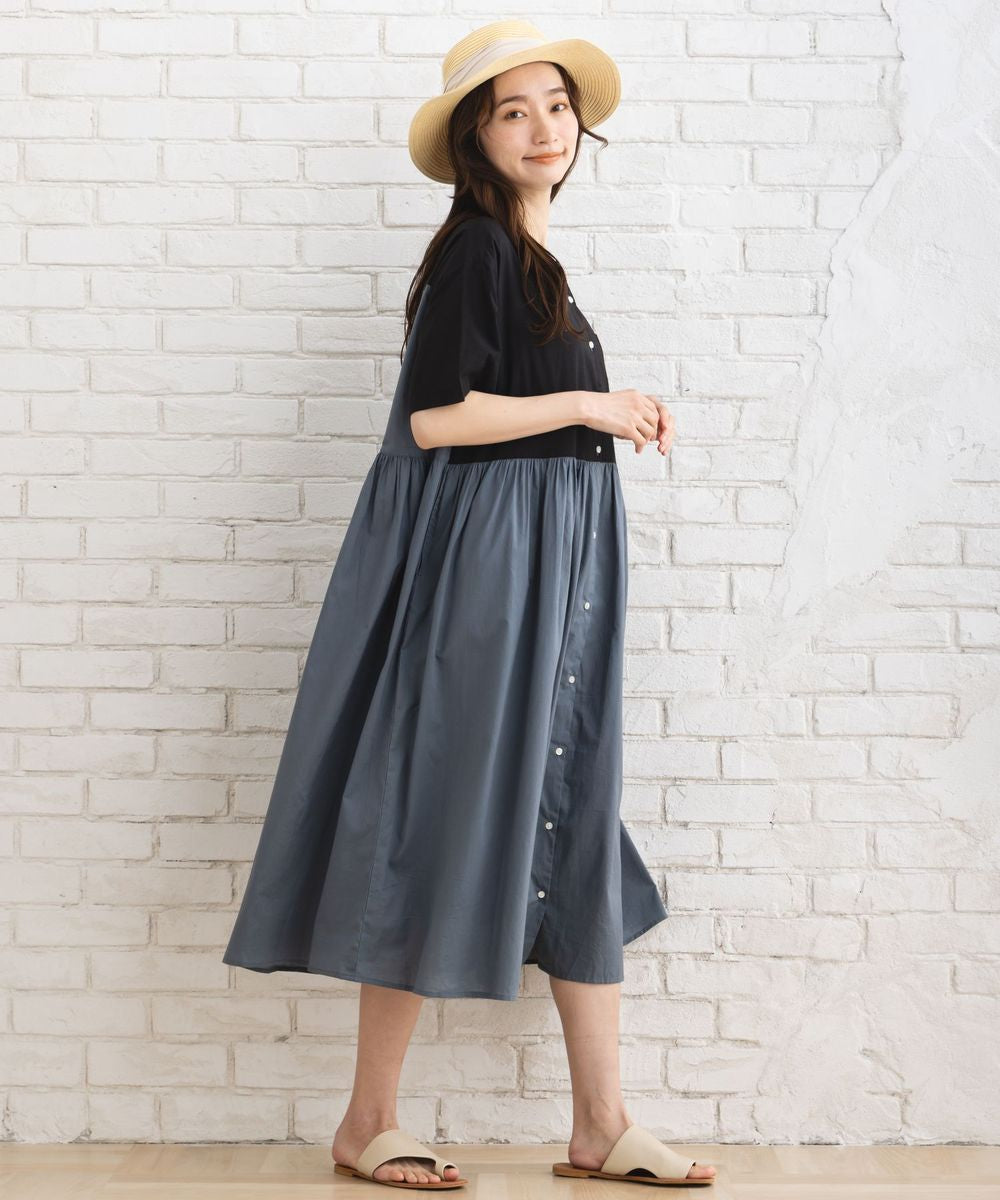 サブストリート 大きいサイズ レディース ワンピース ギャザー ウエスト切替｜sabstreet my standard(サブストリートマイスタンダード)