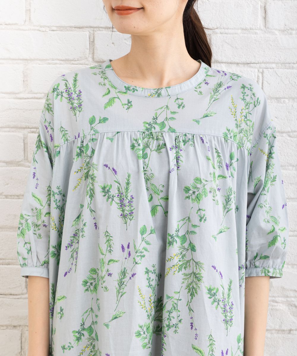 ハーブプリントワンピース