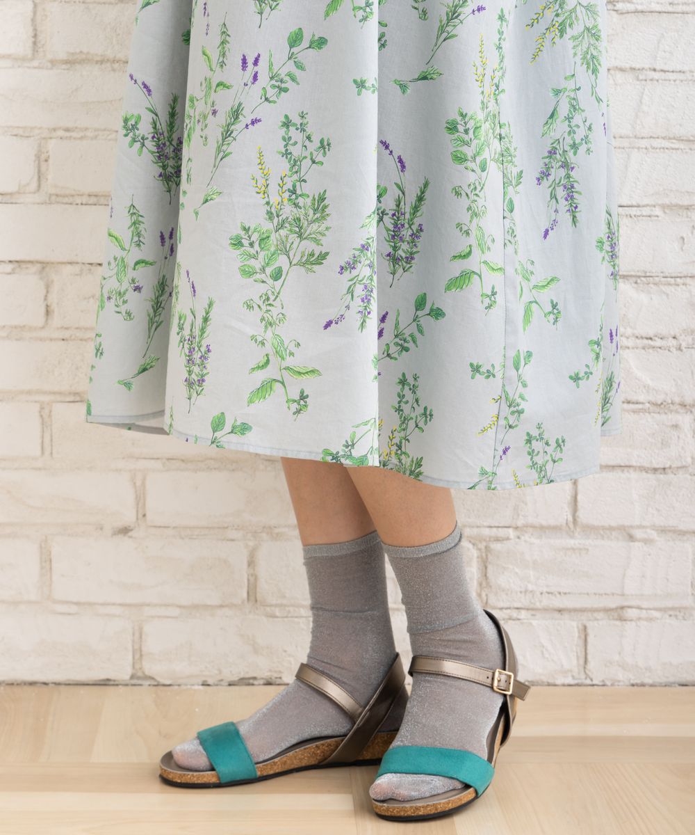 ハーブプリントワンピース