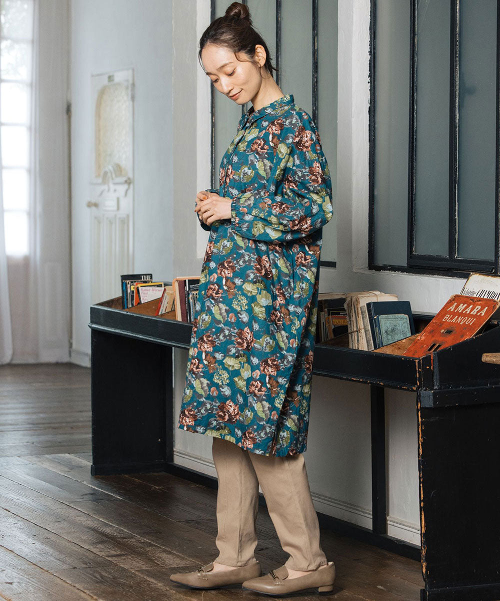 スプレッドフラワープリントチュニック