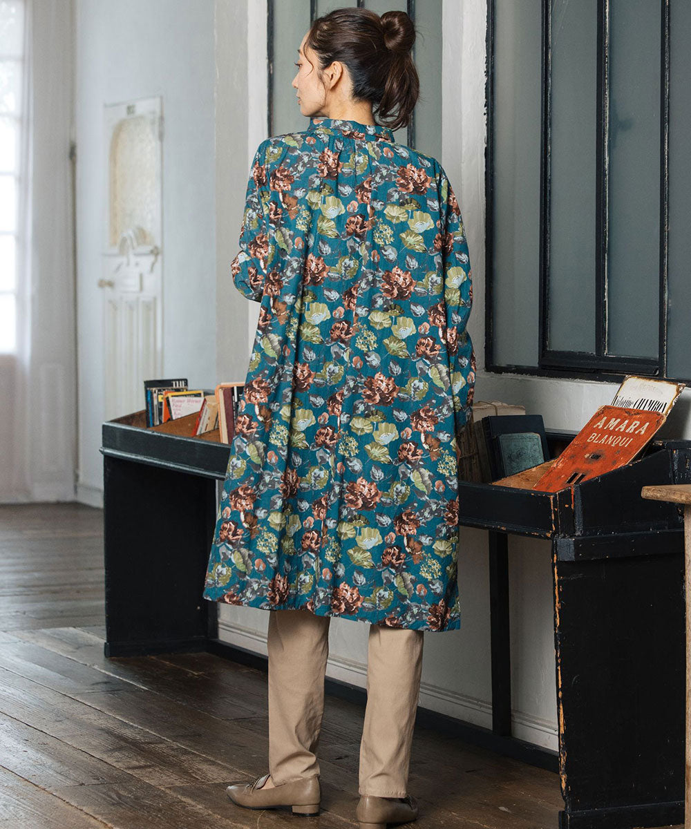 スプレッドフラワープリントチュニック