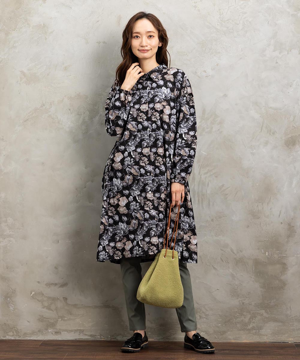 スプレッドフラワープリントチュニック
