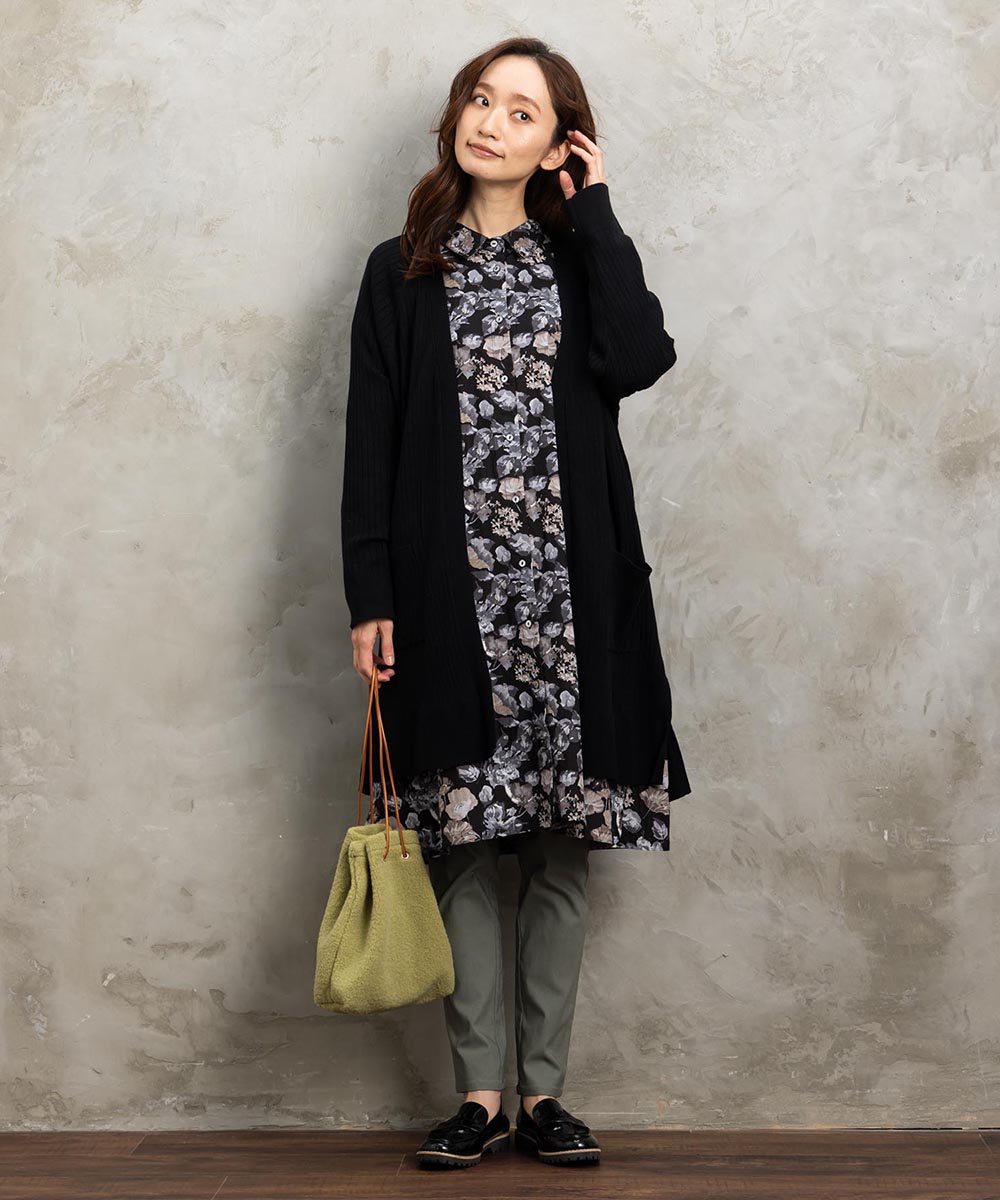 スプレッドフラワープリントチュニック