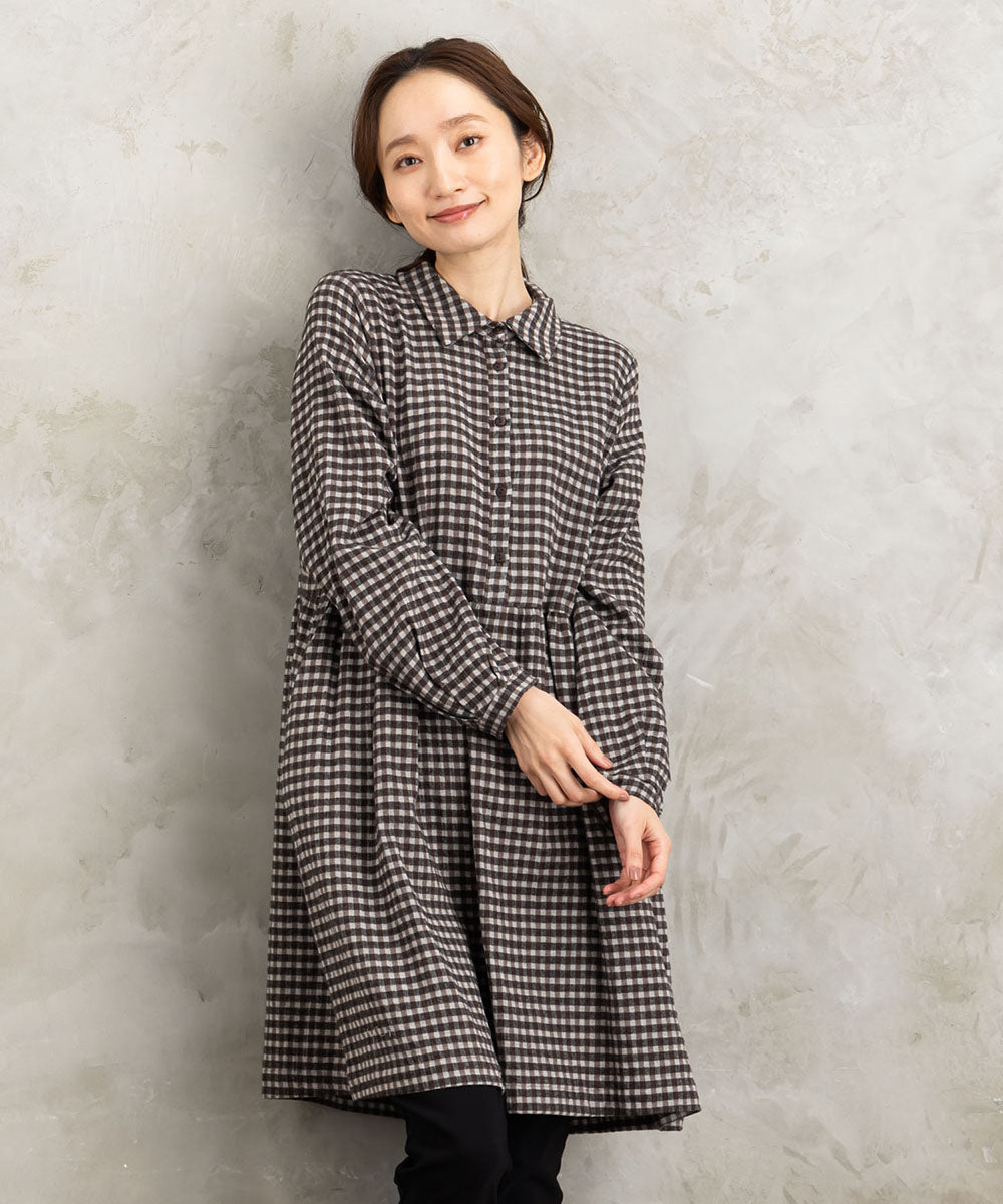 大きいサイズ レディース  ギンガムチェック チュニック ワンピース｜sabstreet my standard （サブストリート マイスタンダード） 公式通販