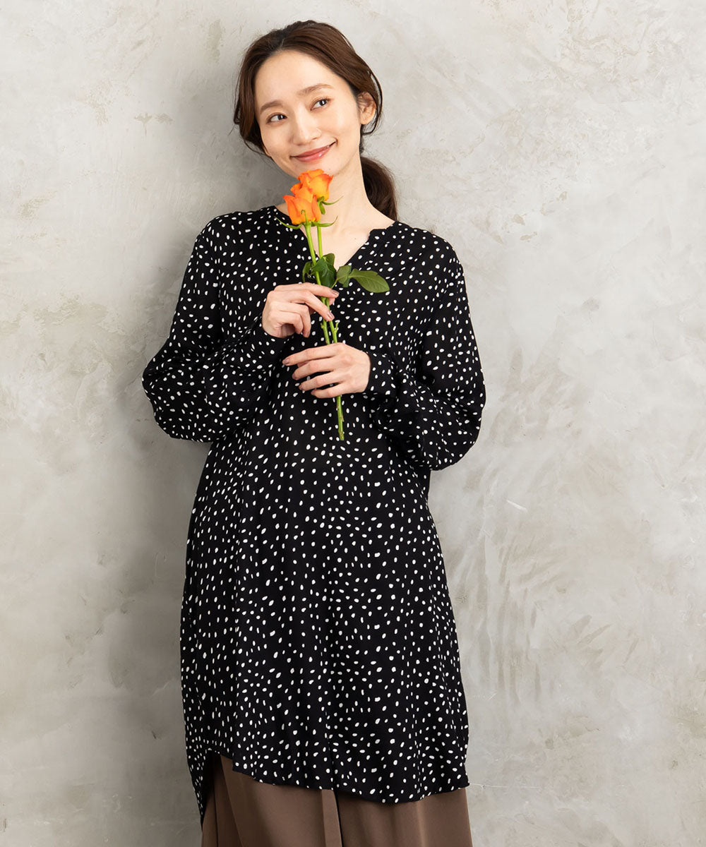 KAFFE アソートプリントシャツチュニック