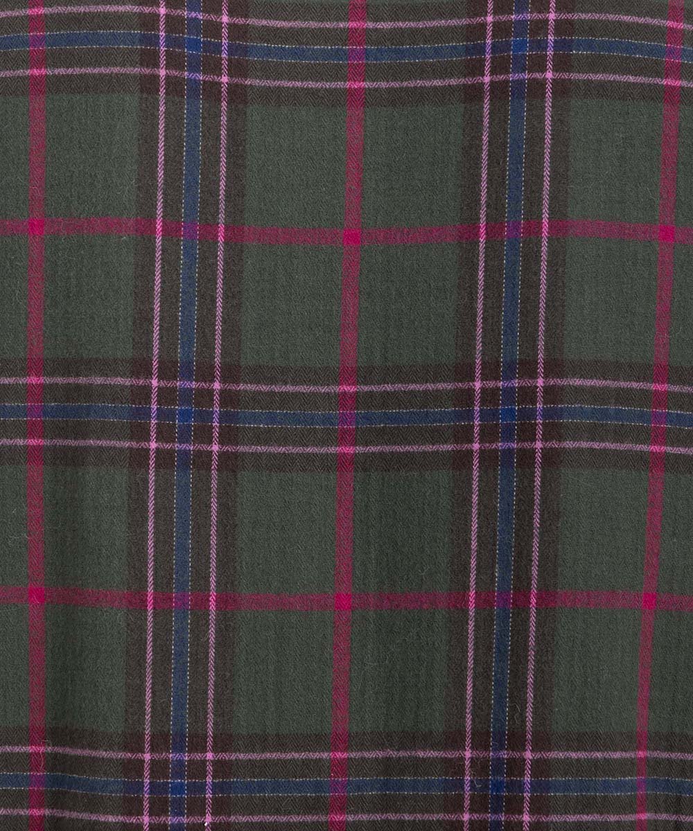 起毛チェックへリンボンワンピース