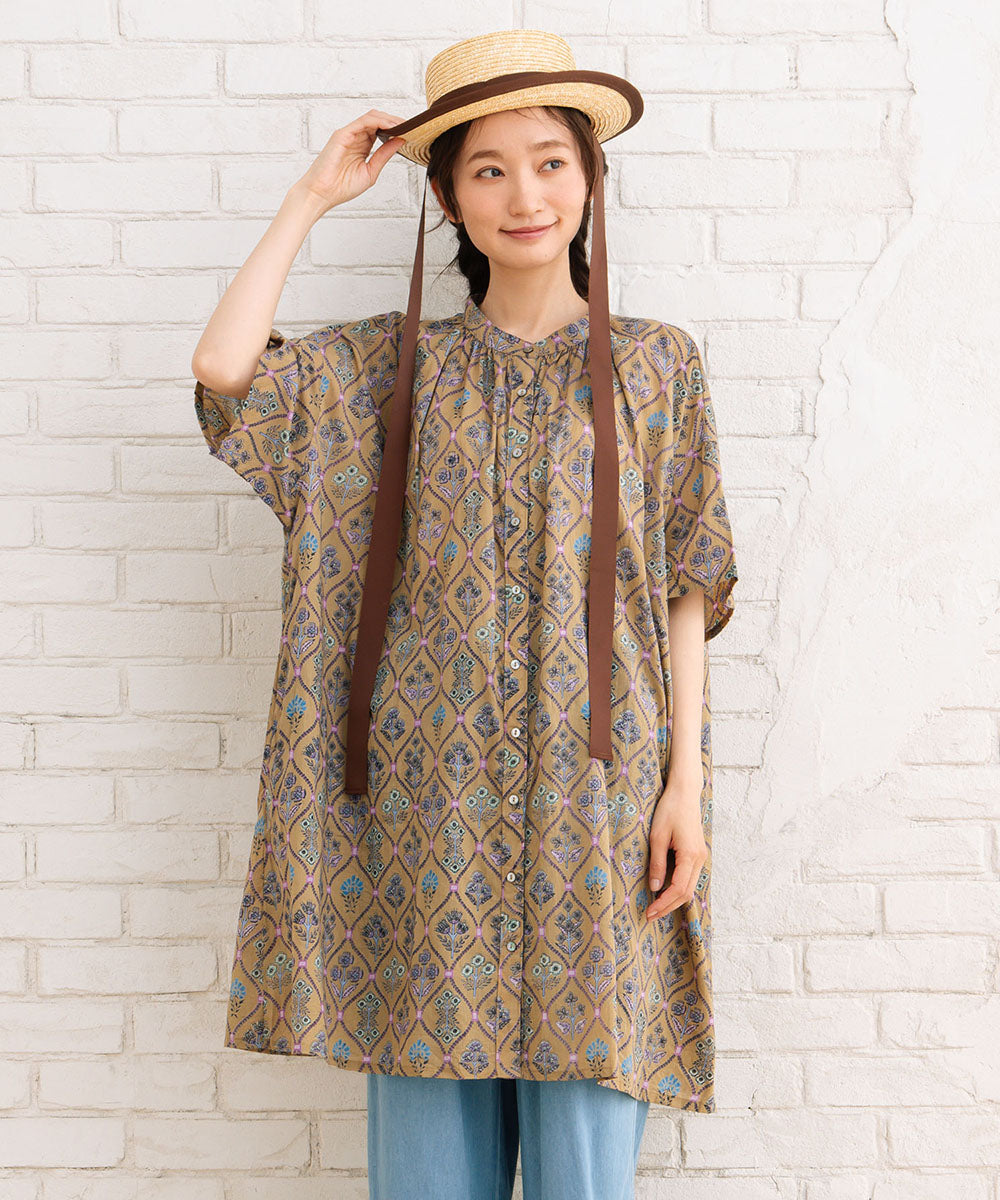 大きいサイズ レディース チュニック フラワープリント｜sabstreet my standard(サブストリートマイスタンダード)