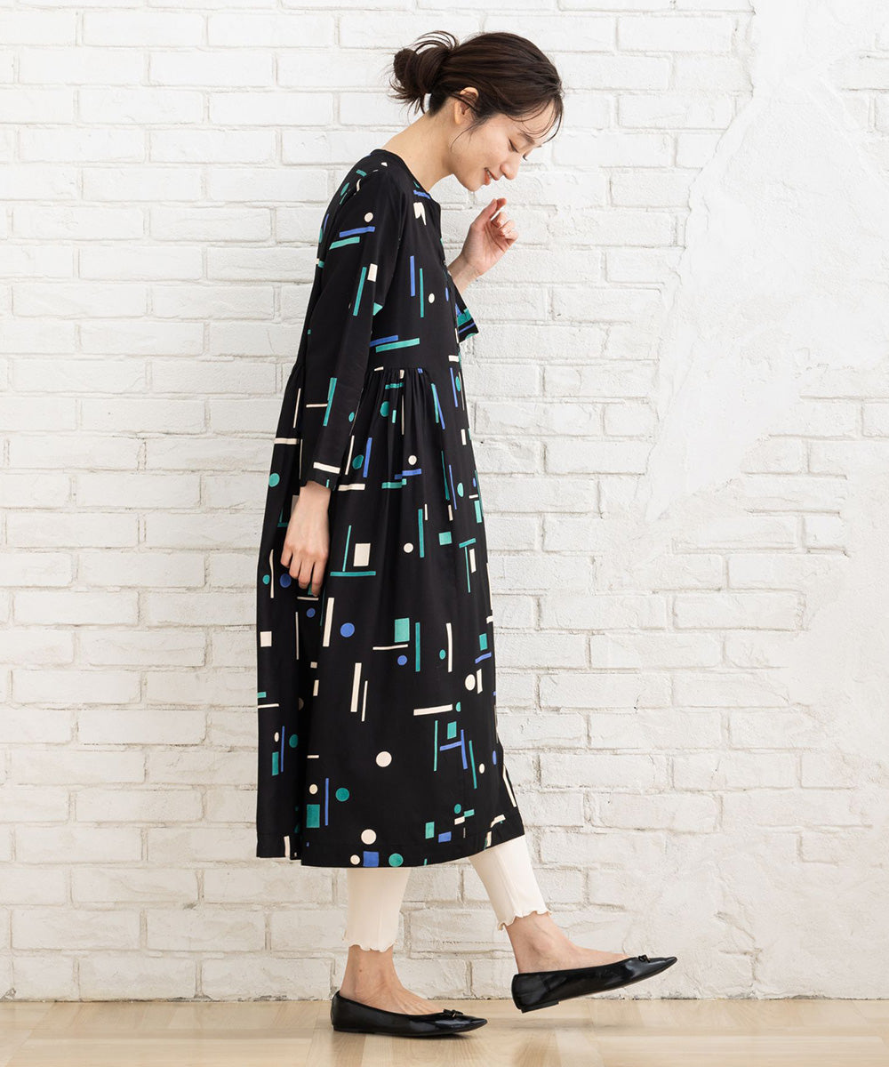 INDESIGN カラフルジオメトリックワンピース