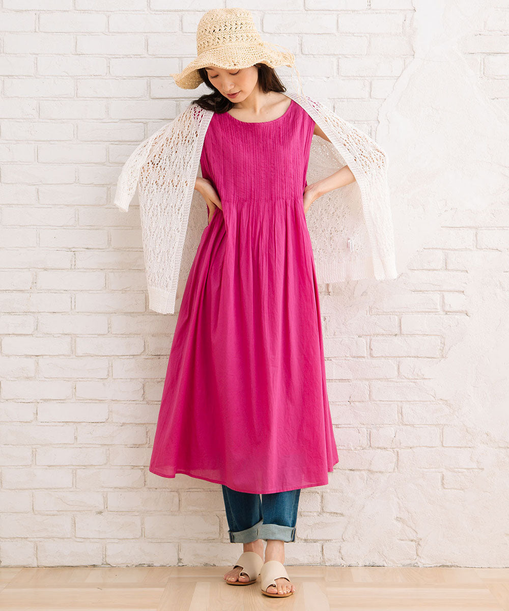 大きいサイズ レディース コットン ノースリーブ ワンピース｜sabstreet my standard(サブストリートマイスタンダード)