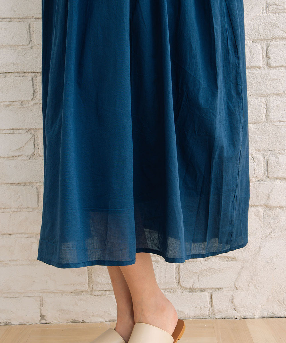 INDESIGN 【オーガニックコットン】ピンタックノースリーブワンピース