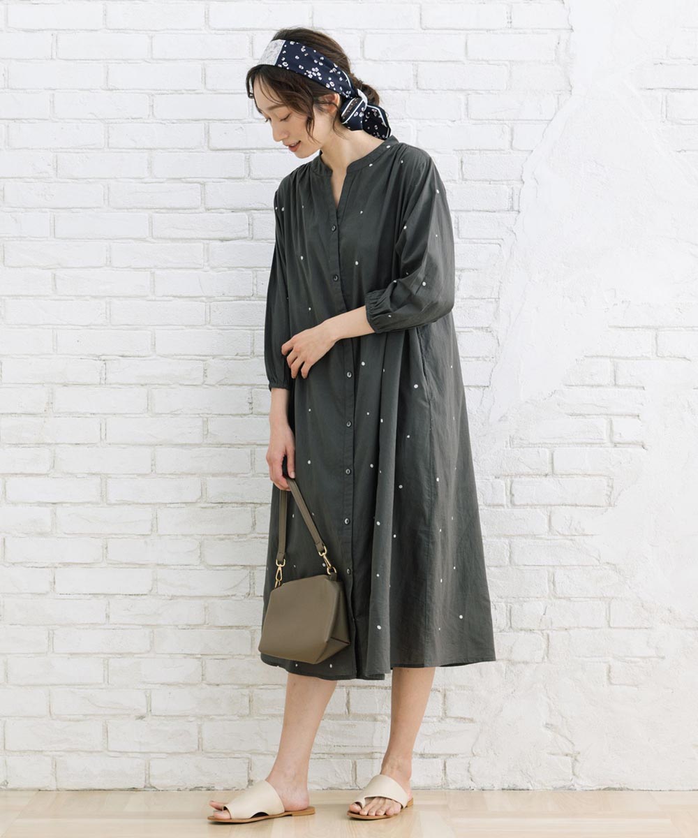 21号(6L～) INDESIGN プリント＆シャイニードットワンピース