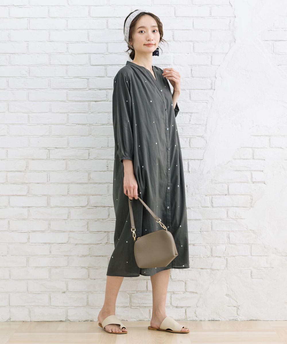 21号(6L～) INDESIGN プリント＆シャイニードットワンピース