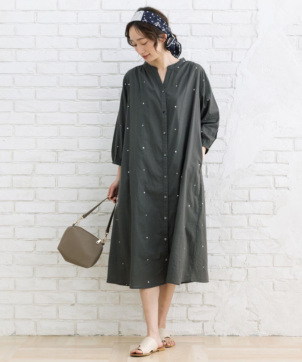 21号(6L～) INDESIGN プリント＆シャイニードットワンピース