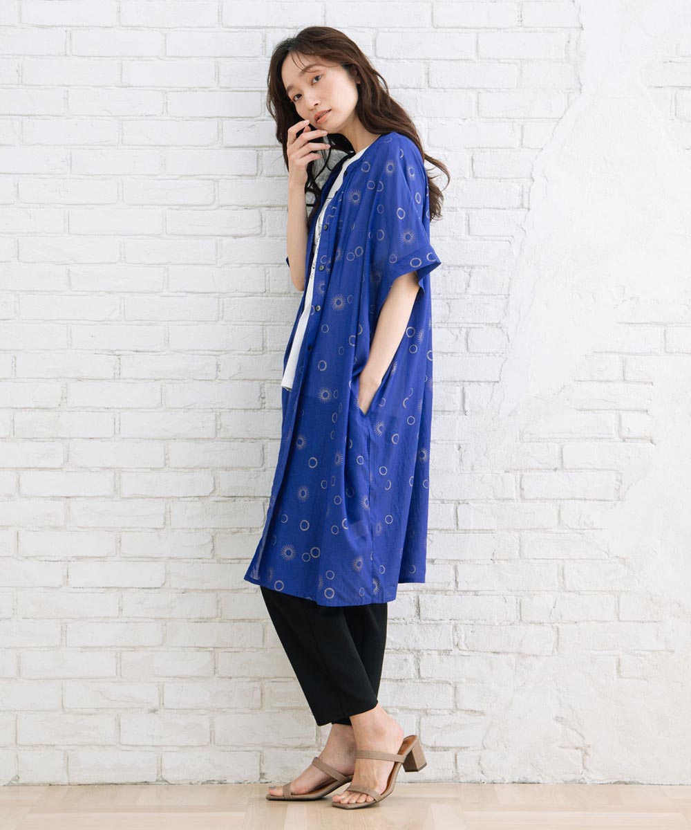 INDESIGN スシボイルサークルホイルプリントワンピース