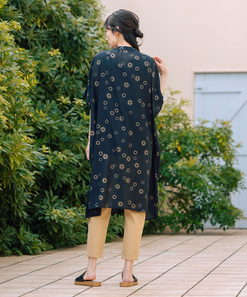 INDESIGN スシボイルサークルホイルプリントワンピース