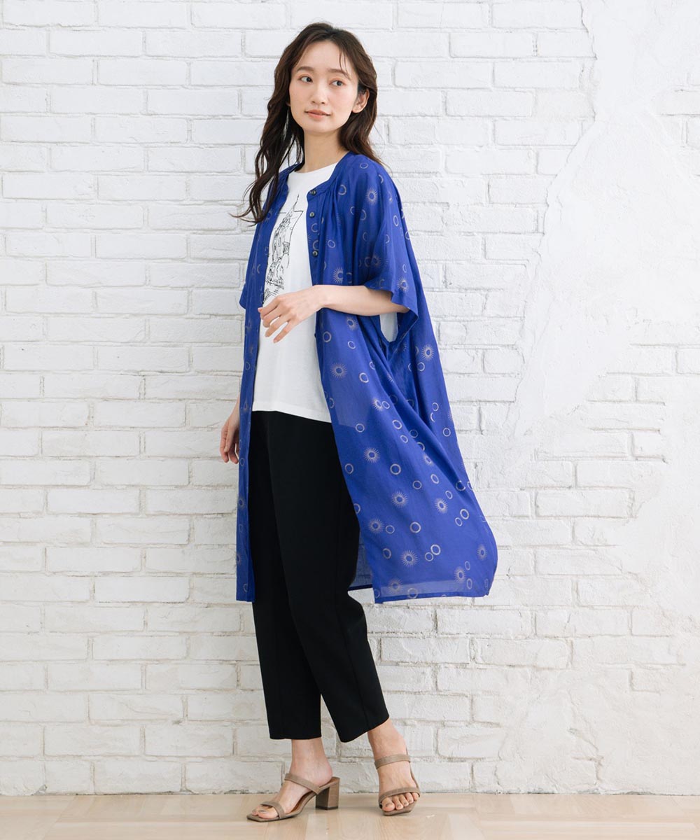 INDESIGN スシボイルサークルホイルプリントワンピース