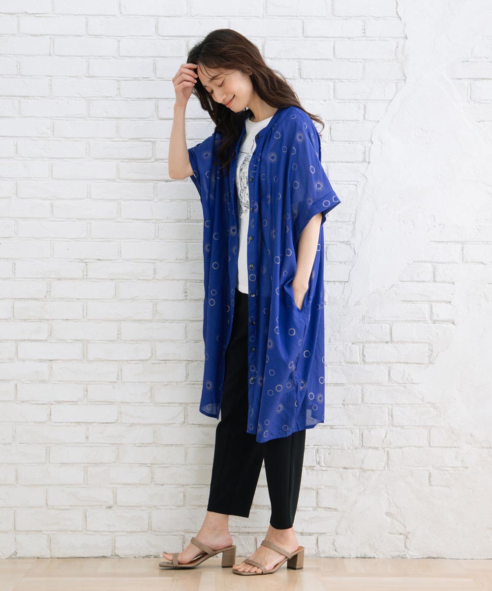 INDESIGN スシボイルサークルホイルプリントワンピース