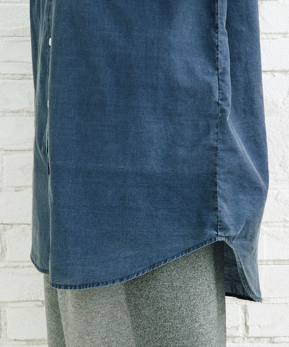 【大きいサイズ】 9号・15号(M・3L) FONTLAB スーパーライトデニムシャツチュニック