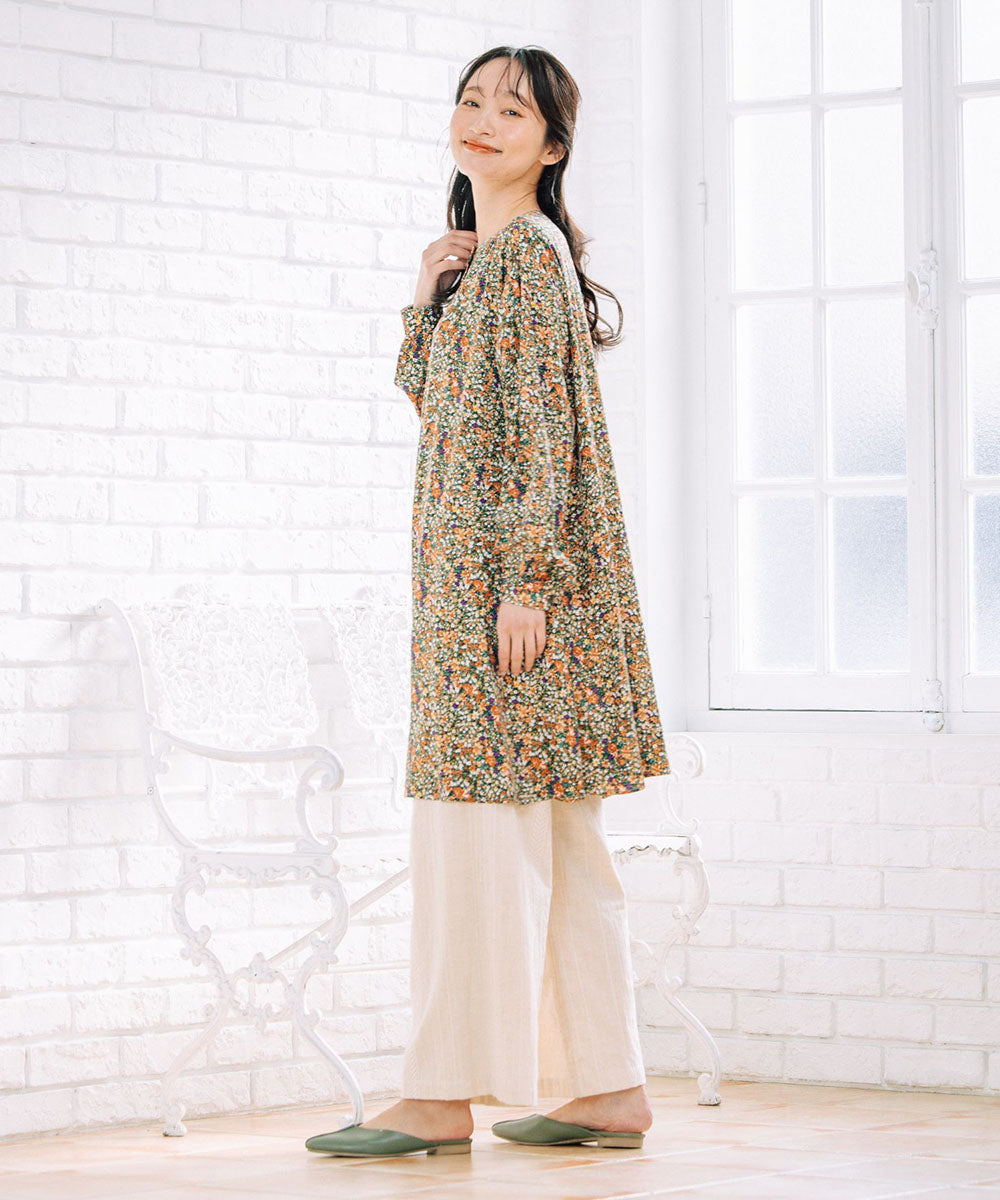 フラワープリントチュニック