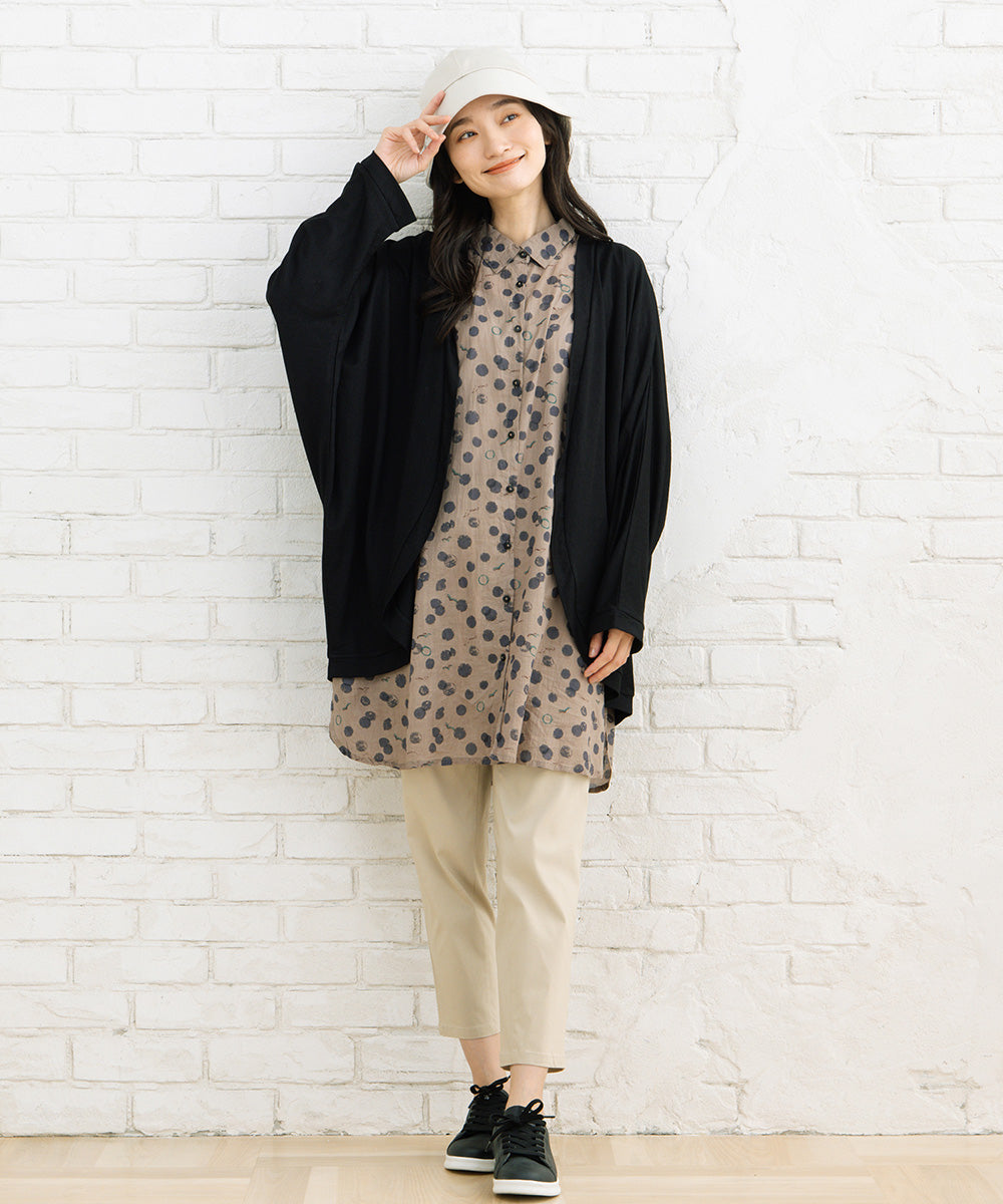 21号(6L～) カモメ×水彩ドットプリントチュニック