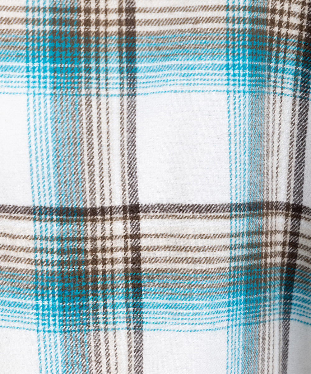 【吸湿・発熱】ソフトサーモ起毛チェックシャツチュニック