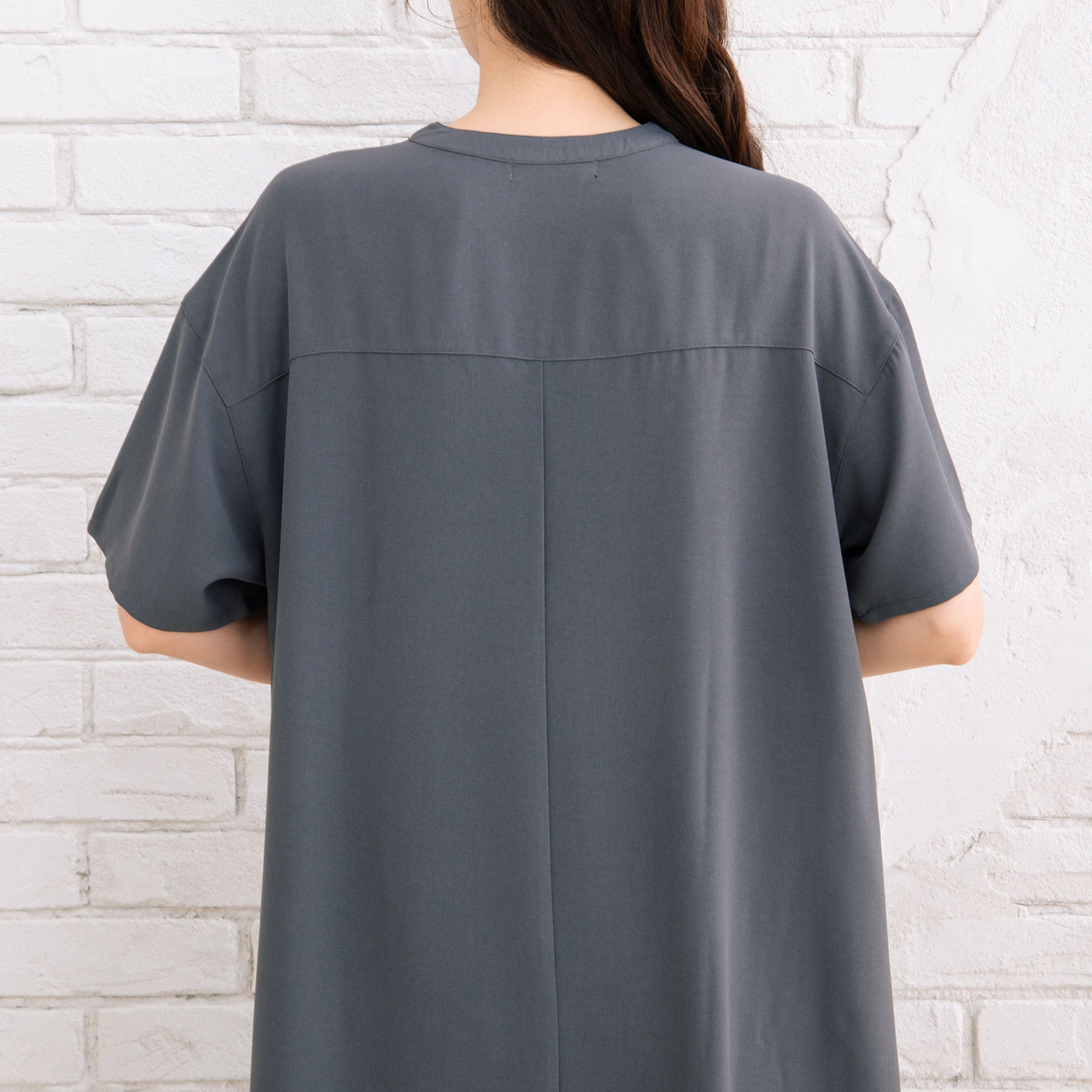 21号(6L～) スムースジョーゼットスキッパーワンピース