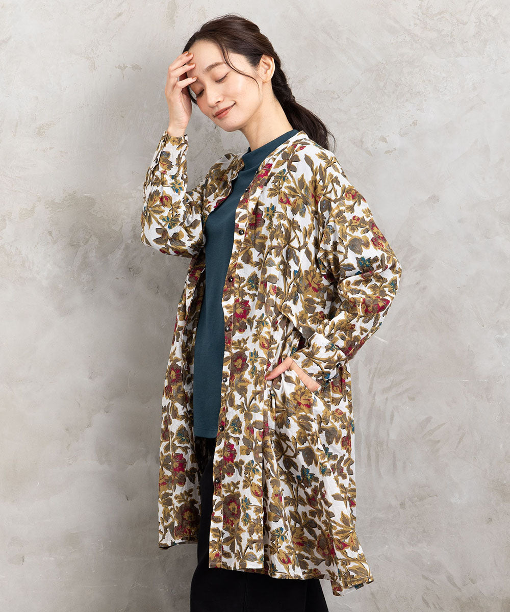 【094】chi-sanさん専用 大きいサイズ レディース チュニック フラワープリント サイド
