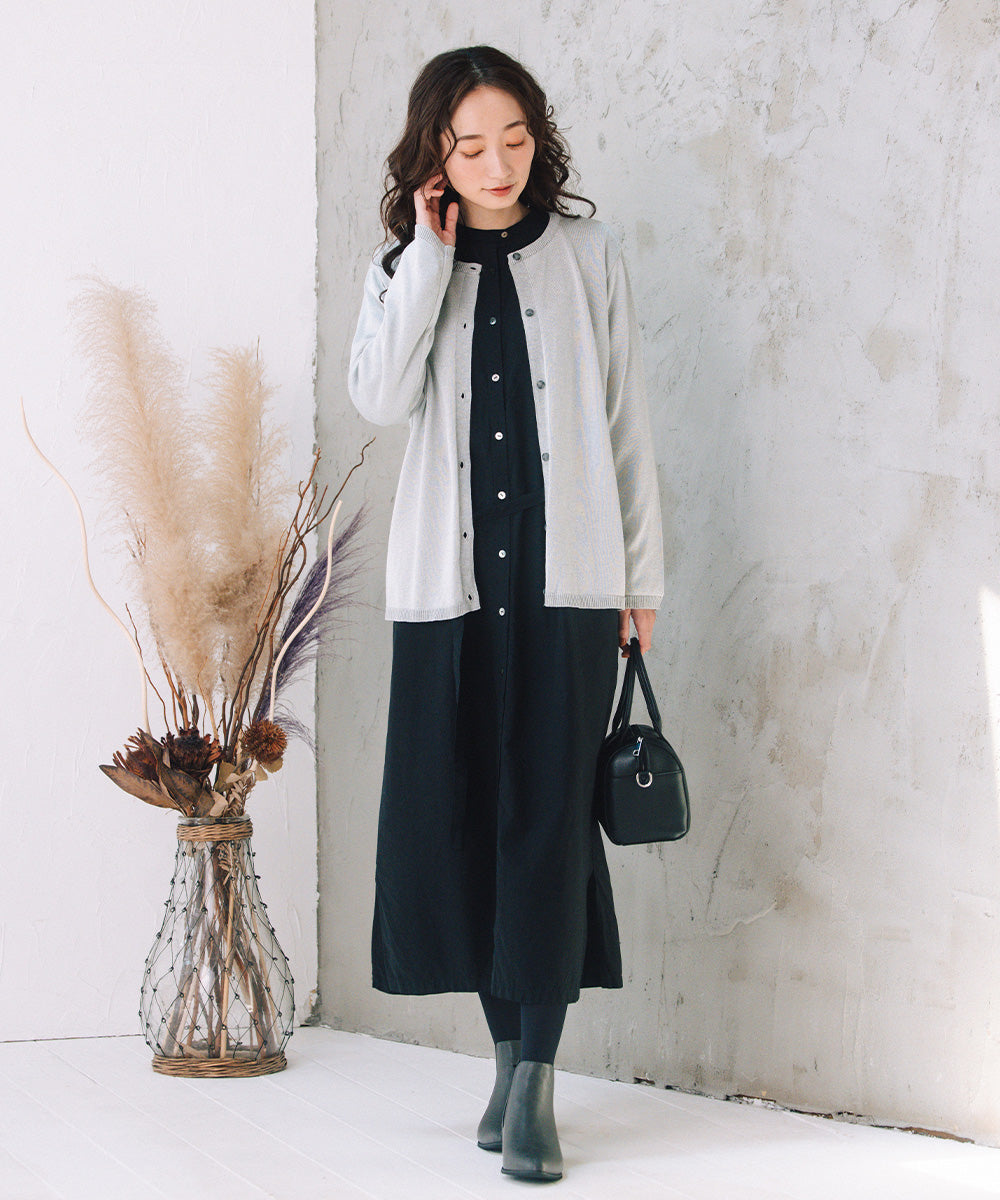 LIYOCA [30th]キュプラ混タックワンピース