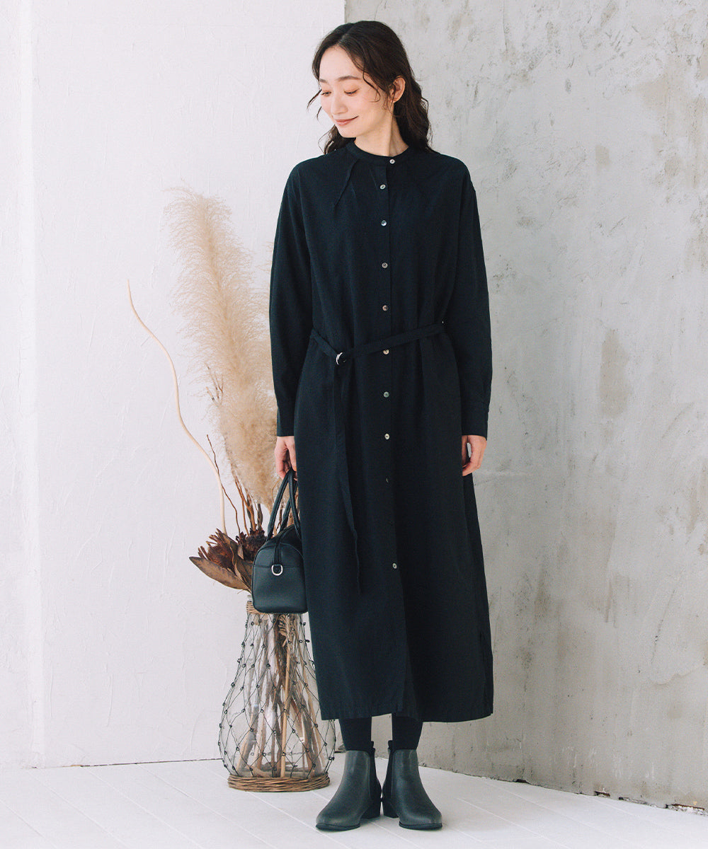 LIYOCA [30th]キュプラ混タックワンピース