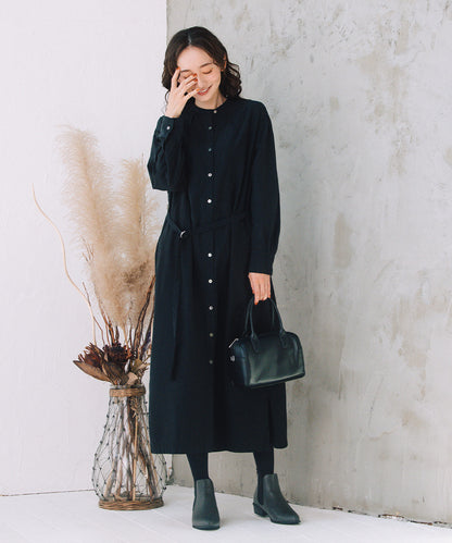 LIYOCA [30th]キュプラ混タックワンピース