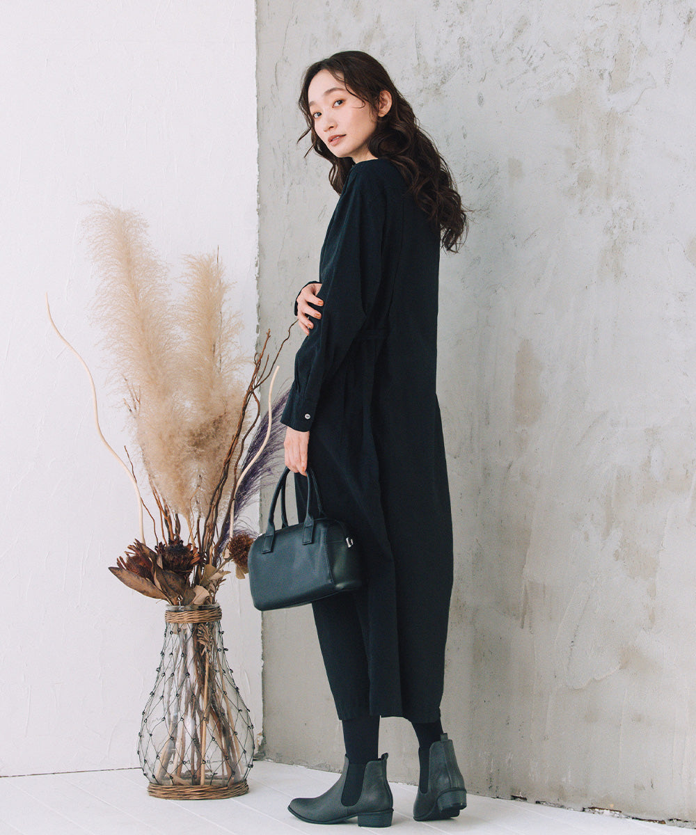 LIYOCA [30th]キュプラ混タックワンピース