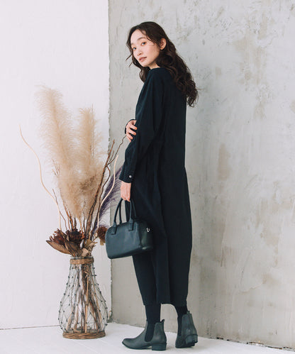 LIYOCA [30th]キュプラ混タックワンピース