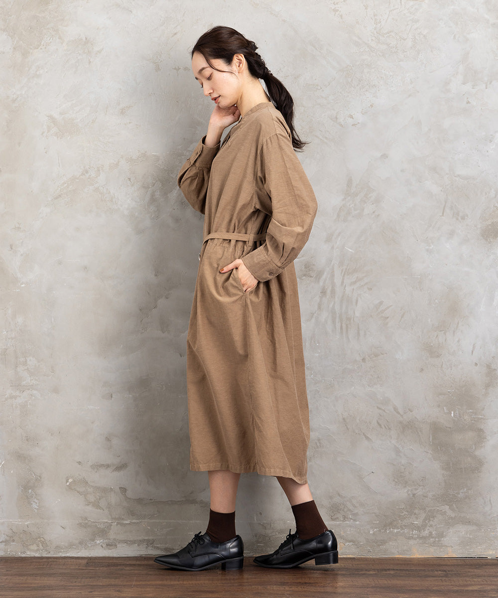 LIYOCA [30th]キュプラ混タックワンピース