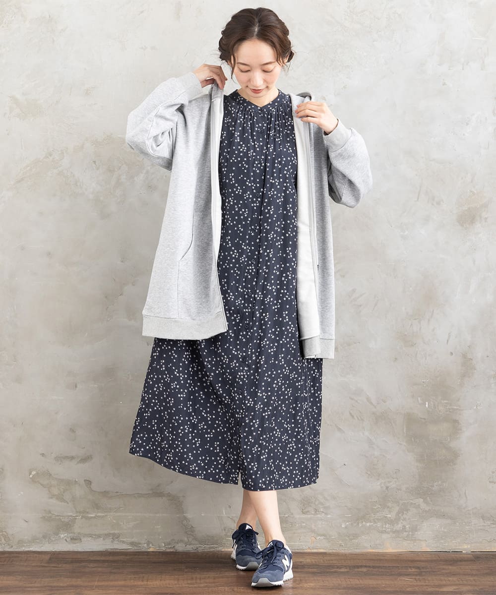 21号(6L～) パウダーサテンスタープリントワンピース