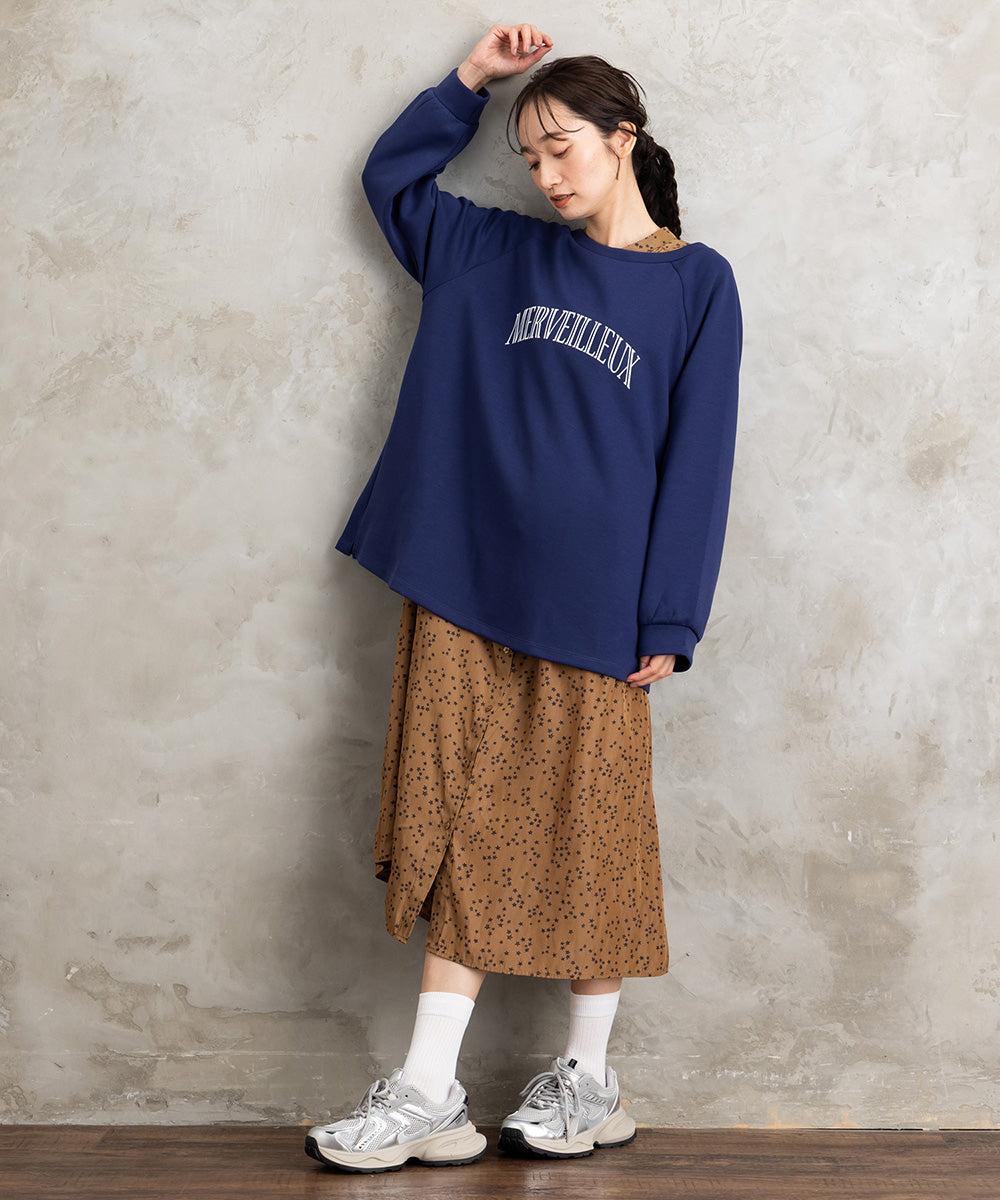 21号(6L～) パウダーサテンスタープリントワンピース