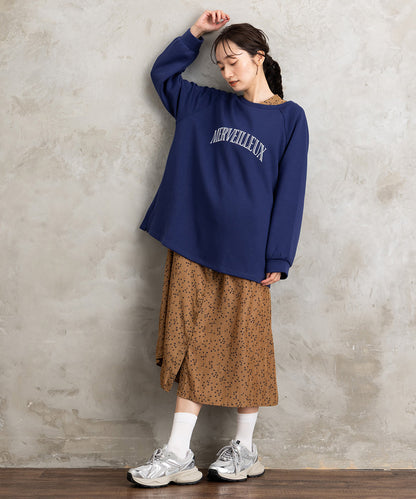 21号(6L～) パウダーサテンスタープリントワンピース