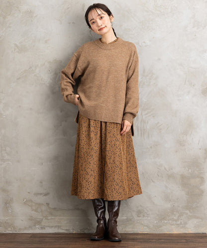 21号(6L～) パウダーサテンスタープリントワンピース