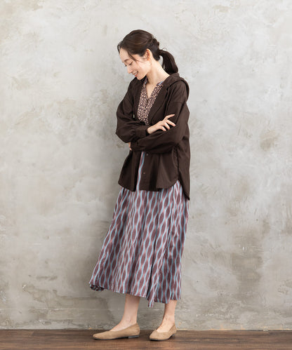 21号(6L～) INDESIGN MIXプリントスキッパーワンピース