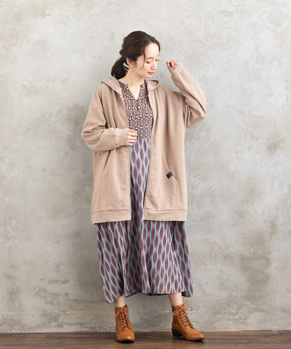 21号(6L～) INDESIGN MIXプリントスキッパーワンピース