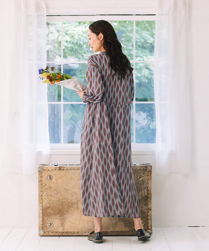 INDESIGN MIXプリントスキッパーワンピース