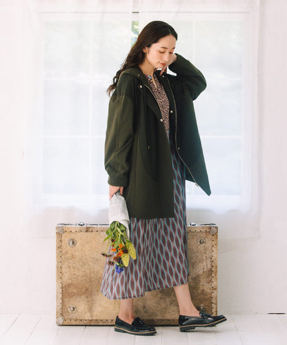 21号(6L～) INDESIGN MIXプリントスキッパーワンピース