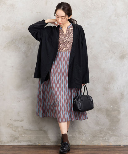 INDESIGN MIXプリントスキッパーワンピース