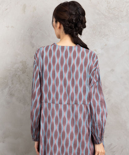 INDESIGN MIXプリントスキッパーワンピース