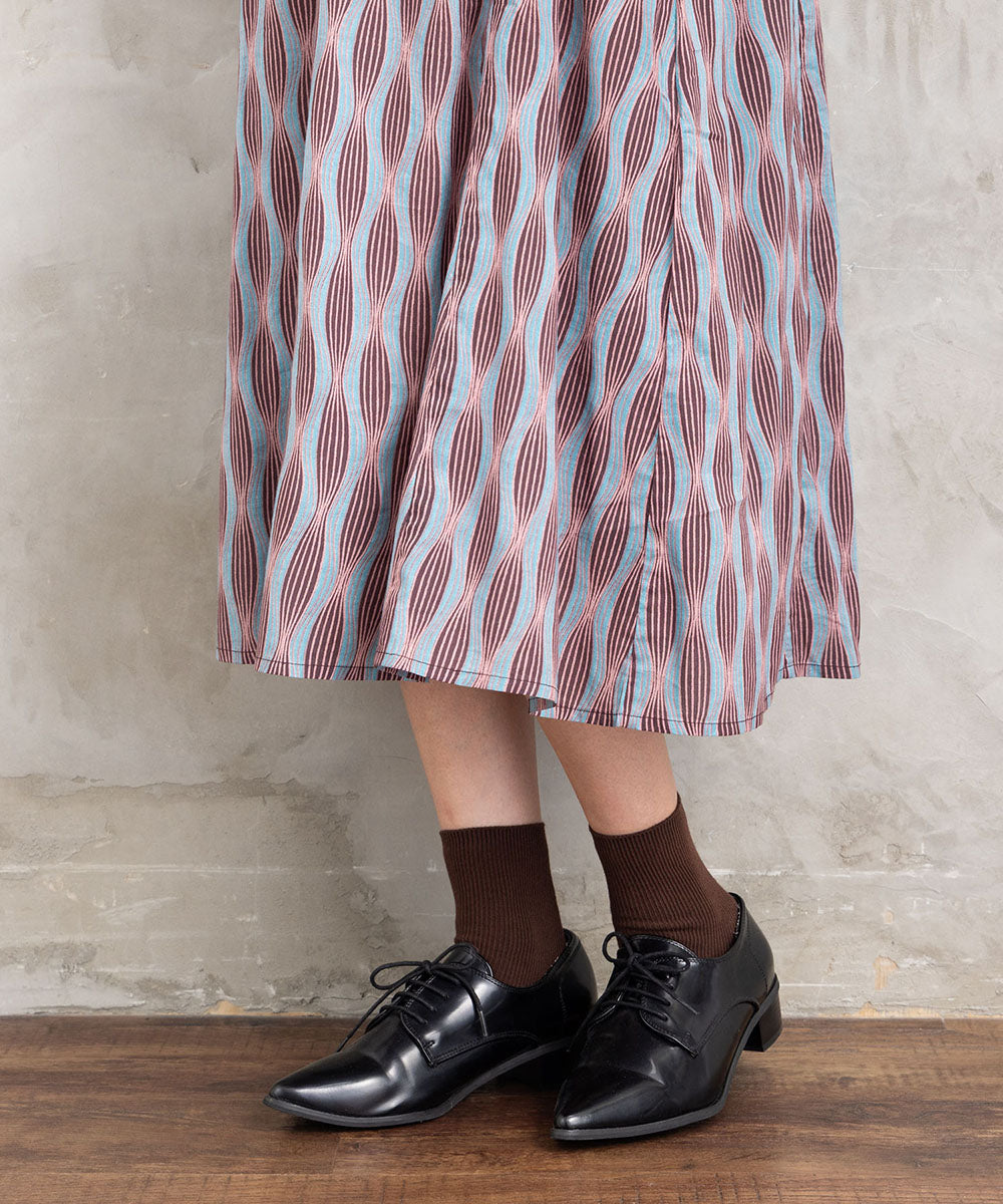 21号(6L～) INDESIGN MIXプリントスキッパーワンピース