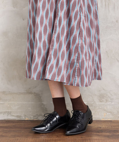 INDESIGN MIXプリントスキッパーワンピース