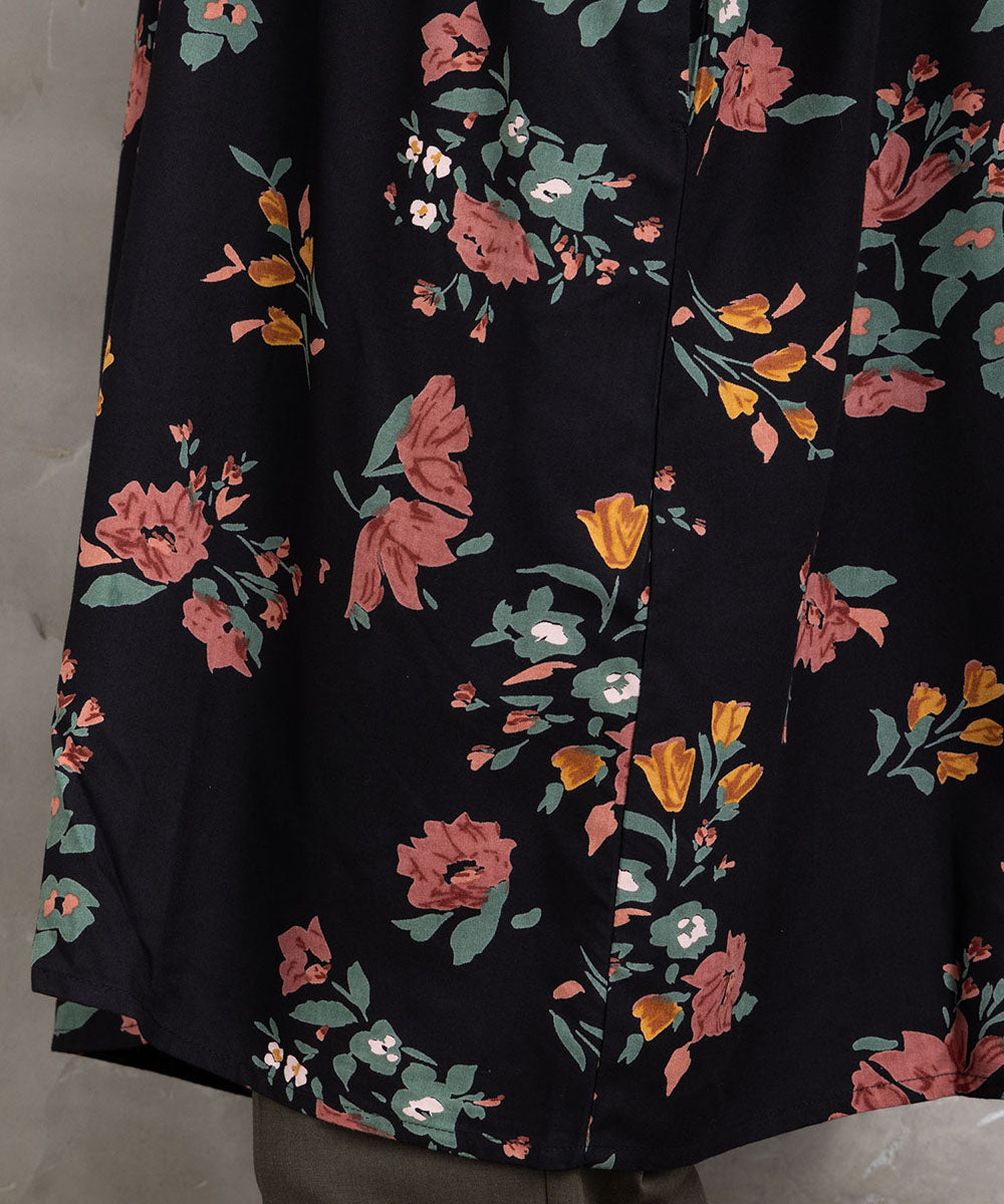 INDESIGN フラワーブーケプリントシャツチュニック