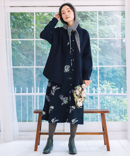 21号(6L～) INDESIGN フラワープリントピンタックワンピース