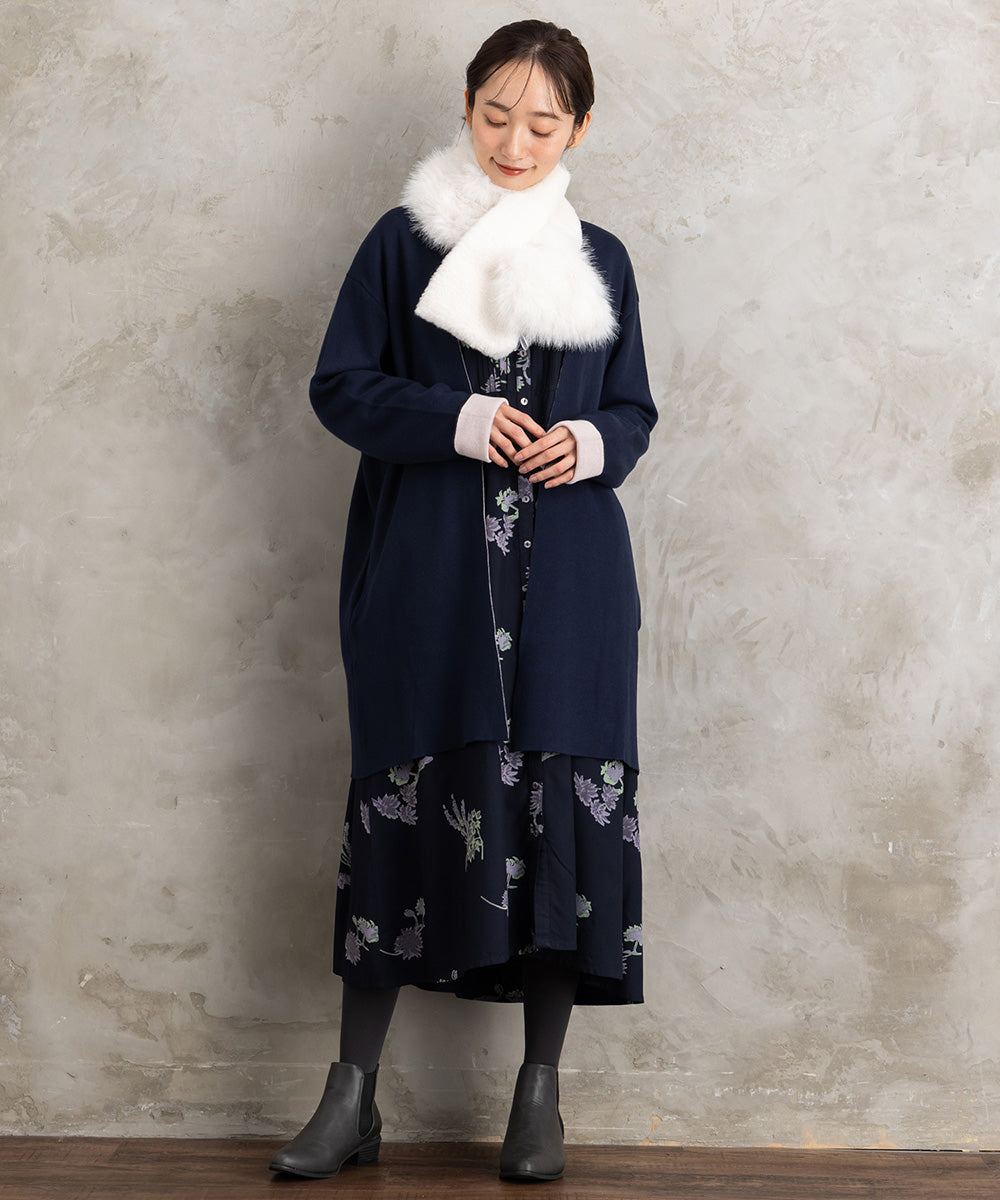 21号(6L～) INDESIGN フラワープリントピンタックワンピース