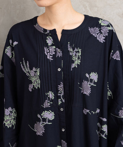 21号(6L～) INDESIGN フラワープリントピンタックワンピース