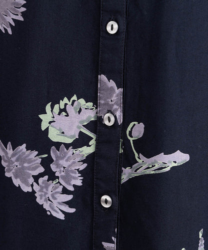 INDESIGN フラワープリントピンタックワンピース